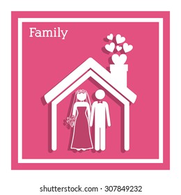 Family digital design, vector illustration eps 10