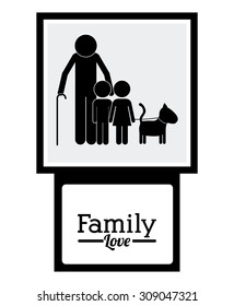 Family digital design, vector illustration eps 10