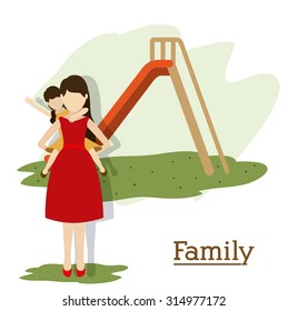 Family digital design, vector illustration eps 10