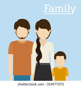 Family digital design, vector illustration eps 10