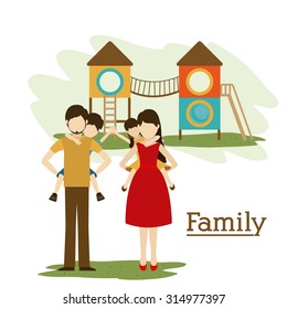 Family digital design, vector illustration eps 10