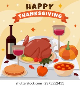 Family dinner celebrating Thanksgiving background