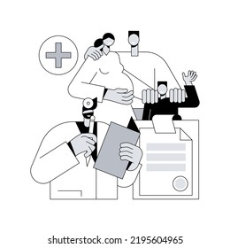 Family Doctor Abstract Concept Vector Illustration. Visit Your Doctor, Medical Family Practice, Primary Healthcare Provider, General Practitioner, Physician Service, Insurance Abstract Metaphor.