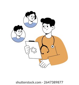 Family doctor Modern illustrations. Eps 10 file 