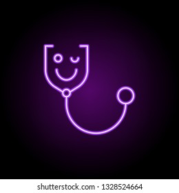 family doctor sign line icon. Elements of Medicine in neon style icons. Simple icon for websites, web design, mobile app, info graphics
