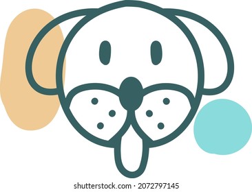 Family dog, illustration, vector, on a white background.
