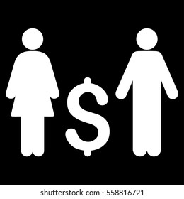 Family Dollar vector icon. Flat white symbol. Pictogram is isolated on a black background. Designed for web and software interfaces.