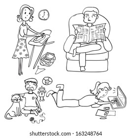 Father Son Reading Newspaper Images Stock Photos Vectors Shutterstock