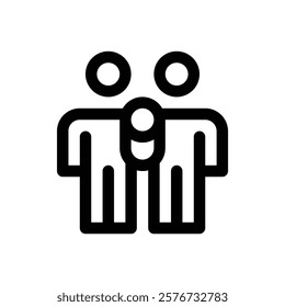 Family. Editable stroke vector icon.