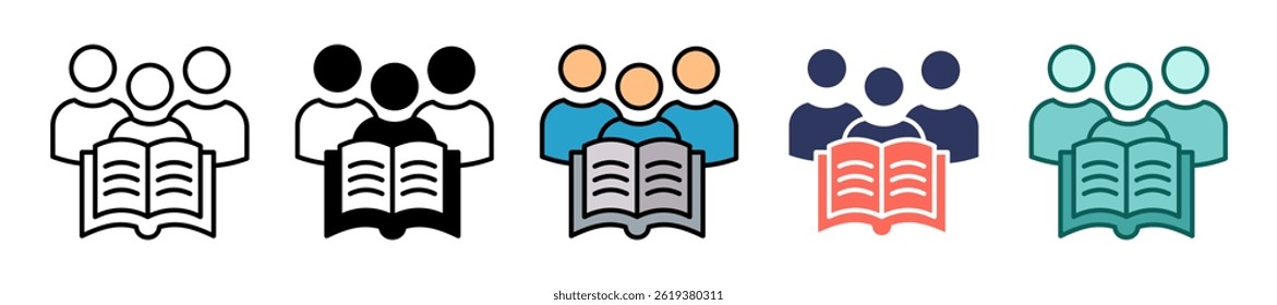 Family Education Icon Multiple Vector Illustration