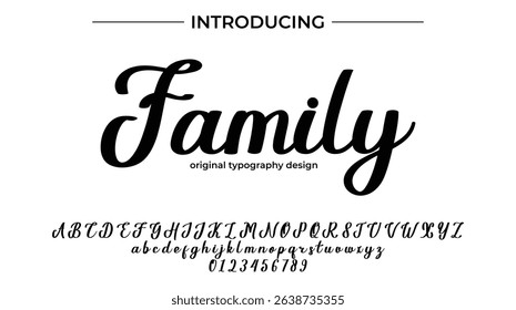 Family - Elegant Script Font for Smooth Handwritten Design and Creative Typography