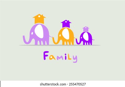 family of elephants