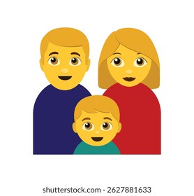 Casal com ilustração vetor ícone menino isolado no branco.