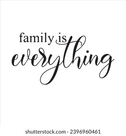 Familie ist alles Hintergrund inspirierende positive Zitate, Motivation, Typografie, Schriftdesign