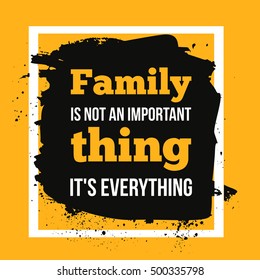 Family is everything. Can be used for housewarming posters, greeting cards, banners, home decorations.Vector illustration