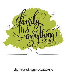 Family is everything vector design, family tree