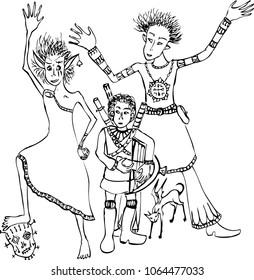 A family of the fairytale creatures