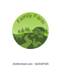Family farm logo design concept