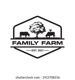 Family Farm Vector , Agriculture Logo