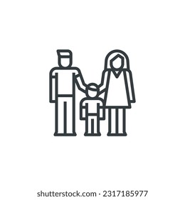 Family, father, mother, son, parents icon, vector illustration