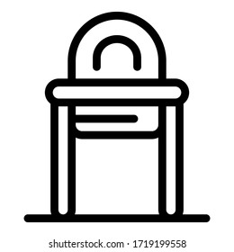 Family feeding chair icon. Outline family feeding chair vector icon for web design isolated on white background