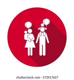 Family flat icon