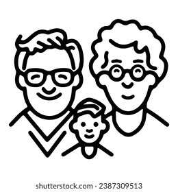 Family Flat Icon Isolated On White Background