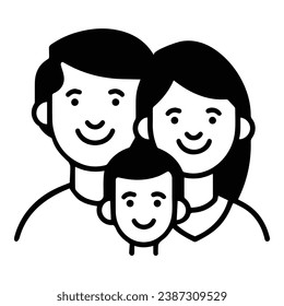 Family Flat Icon Isolated On White Background