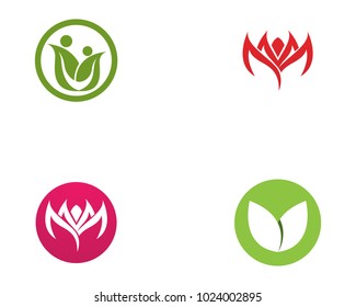 Family Flower Logo  and symbols Template icons app 