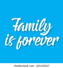 Family Forever Text Design Vector Calligraphy Stock Vector (Royalty ...