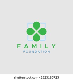 Family Foundation Diseño de logotipo con diseño de Vector