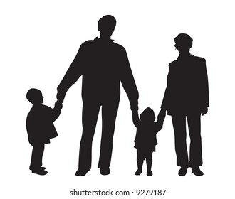 familia de cuatro vectores