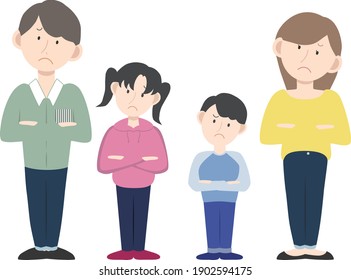 A family of four who are worried