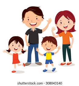 Family fun. Family. Happy family gesturing with cheerful smile.