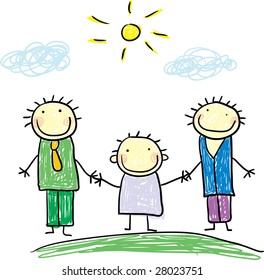 family gay child's drawing family gay love team nails pair group hand couple child people community adult human man senior men descent male youth son art boys father togetherness husband junior satisf