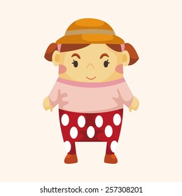 family girl character theme elements