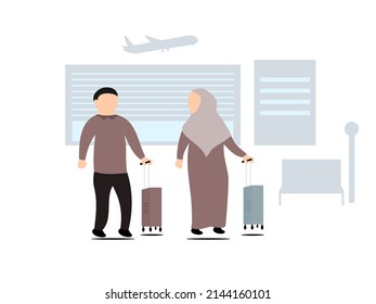the family goes home by plane