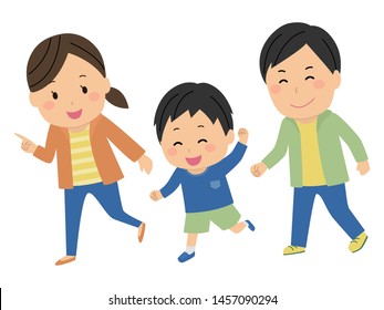 family is going out together 
