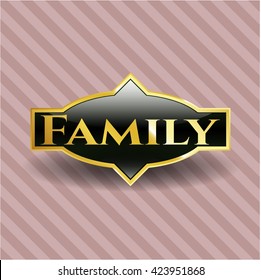 Family gold badge or emblem