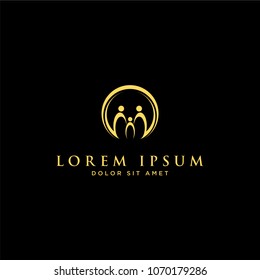 family gold logo icon luxury