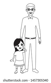 family grandaughter and grandfather of hand