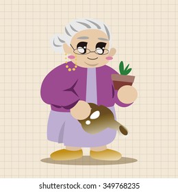 family grandmother character theme elements