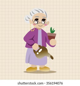 family grandmother character theme elements