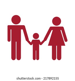 family graphic design , vector illustration