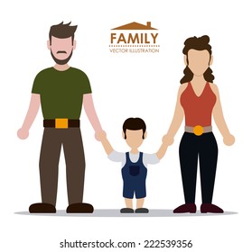family graphic design , vector illustration