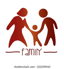 family graphic design , vector illustration