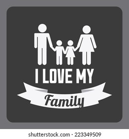 family graphic design , vector illustration
