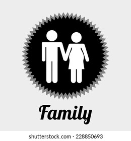 family graphic design , vector illustration