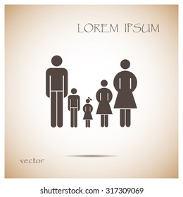 family graphic design, vector illustration