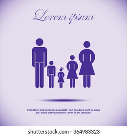 family graphic design , vector illustration